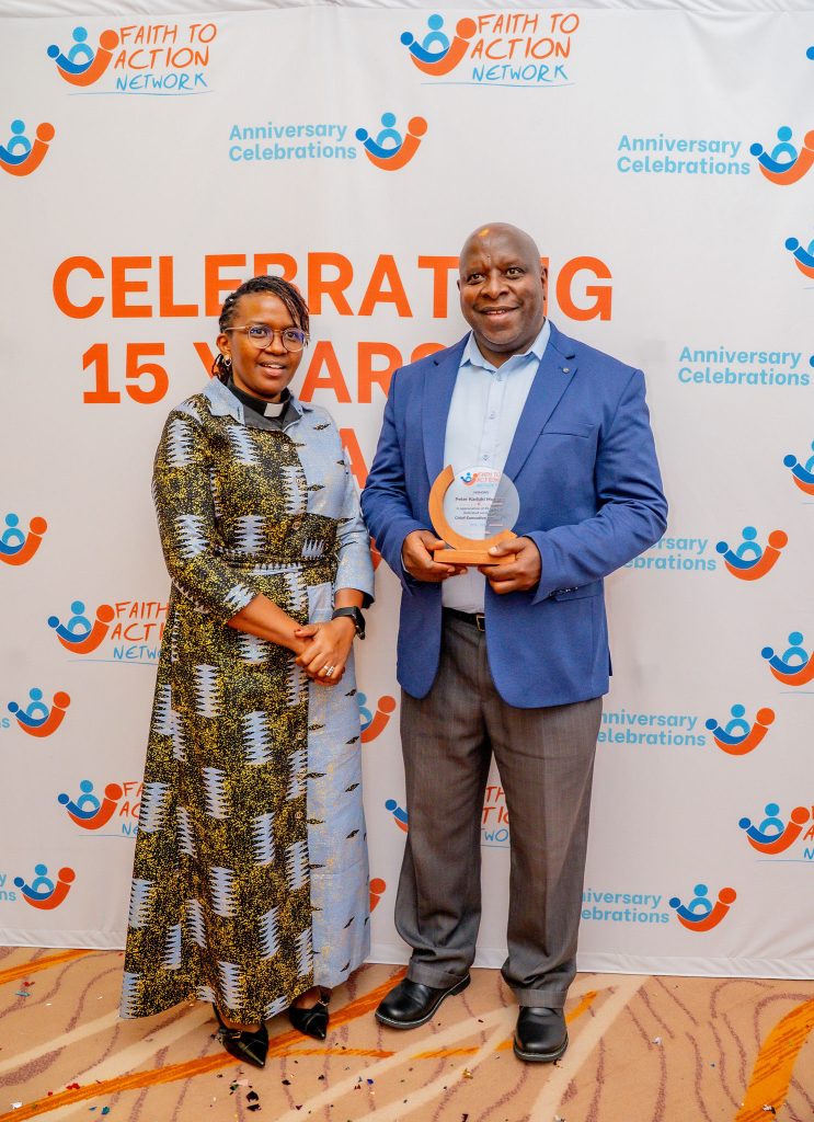 Left to Right, Incoming CEO Rev. Jane Ng'anga' with the Outgoing CEO Peter Munene